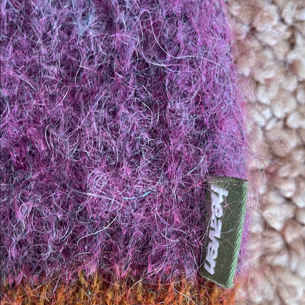 Heaven by Marc Jacobs Small Eggplant and Orange Mohair Blend Sweater Vest NWOT - Picture 3 of 4